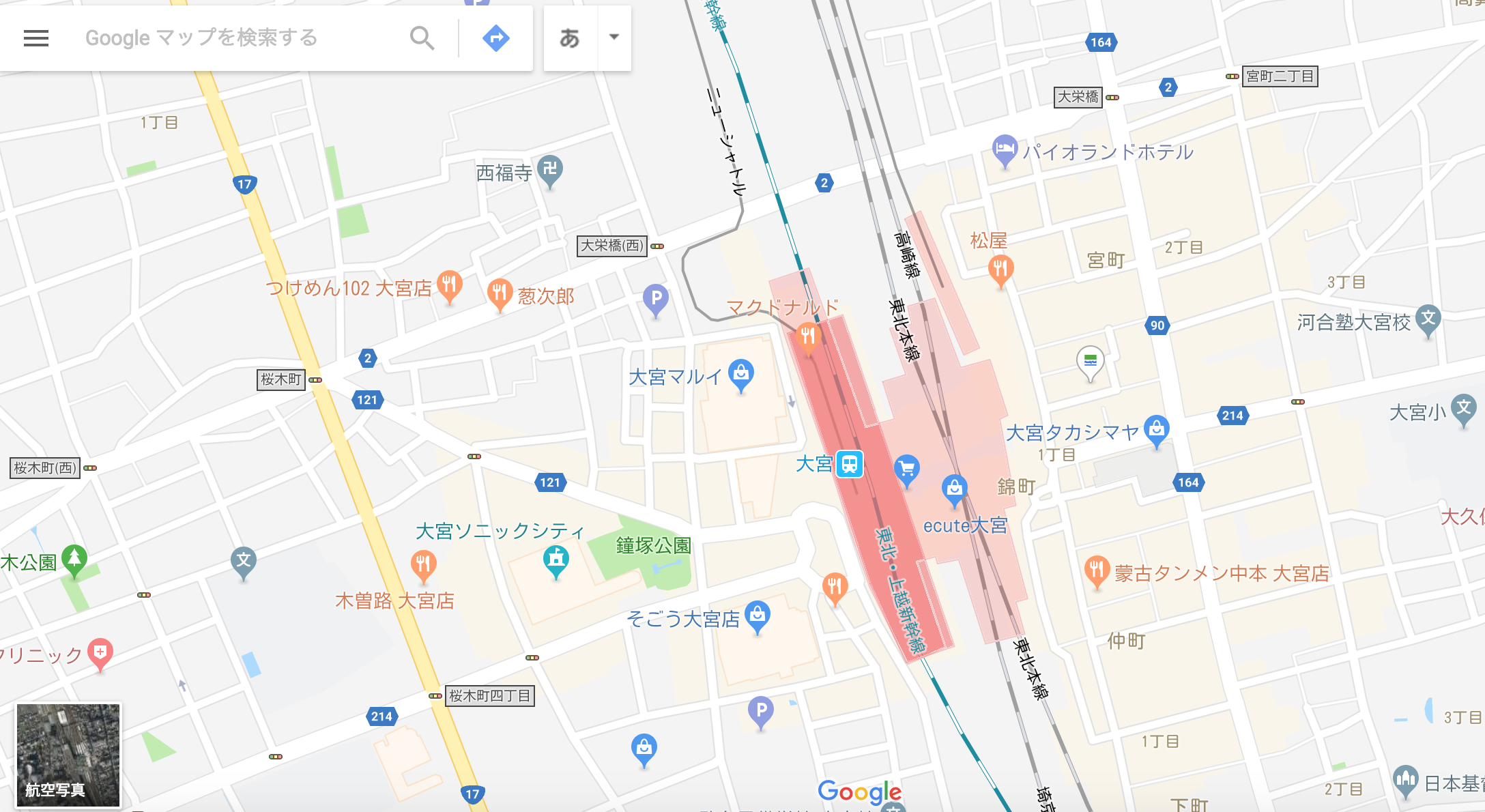 意外と見やすいのはさすが Google Mapのアイコン表示が変わったっぽい